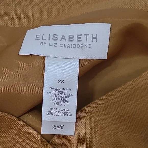 Elisabeth by Liz Claiborne Vintage Linen Jacket/Wrap size 2X - Picture 2 of 7